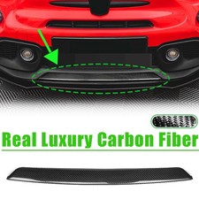 Cubierta divisor de labios de parachoques delantero de fibra de carbono real para Fiat 500 Abarth 2017-23