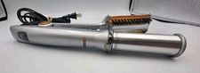 InStyler Rotating Hair Straightening Curling Hot Iron 1 1/4" IS1001~ Silver 