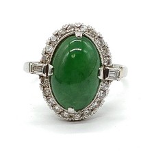 Jewelry Ring Jade Platinum Greens 4741037