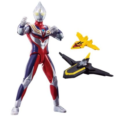 NEU BANDAI Ultra Actionfigur Ultraman Tiga Multi Type & GUTS Wing Set