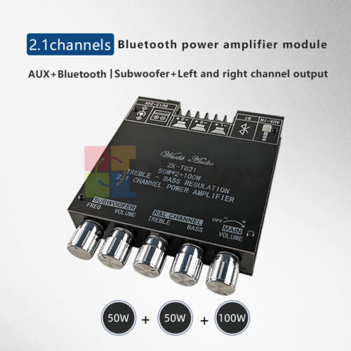 HT21 TB21 AUX Bluetooth 5.0 USB Stereo Audio Power Amplifier Board 2.1 Channel - Picture 14 of 23