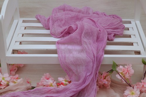 XL Hand dyed Gauze Sheer Cotton Cheesecloth Muslin Baby Wrap Newborn Photo Prop - Picture 6 of 9