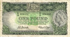 Australia 1961 One Pound Banknote Coombs Wilson R34b HJ/58