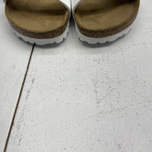 Birkenstock Arizona White Strapy Slide Sandals Unisex Adults Size 40 L9 M7 - Picture 5 of 11