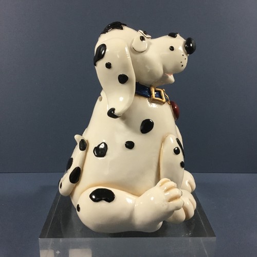 Dalmatian Dog coin bank resin with Stopper NO chips or cracks - Picture 4 of 9