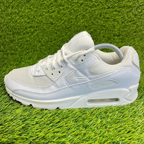 Nike Air Max 90 Triple White Mens Size 9 Athletic Running Walking Shoes Sneakers - Picture 3 of 10