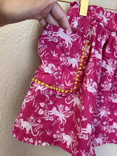 Mini Boden Animal Print Pom Pom Skirt Size 7-8 Years - Picture 3 of 12