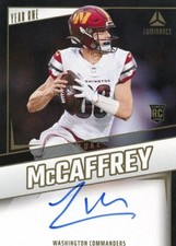 2024 Panini RC Rookie Luminance Luke Mccaffrey Y0S-LMY Auto Football Card