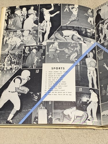 1959 Yearbook Wahiscan Wausau High School Wisconsin Sports Ski Club FOOTBALL WI - Picture 10 of 14