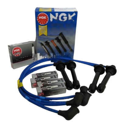 For 92-97 Honda Accord NGK Blue Wire Set HE62+NGK V-Power OEM Spark Plug ZFR5F11