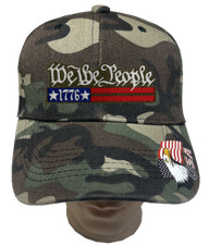 WE THE PEOPLE EST 1776 USA EAGLE FLAG Adjustable Cap Baseball Hats LOT 1-12pcs