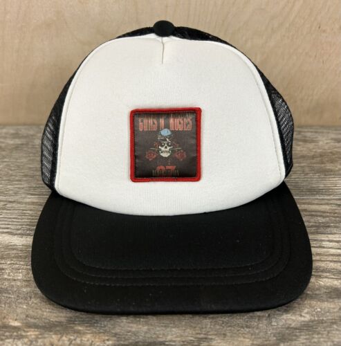 Guns N’ Roses Appetite For Destruction Trucker Hat SnapBack Black White Rare - 第 1/6 張圖片
