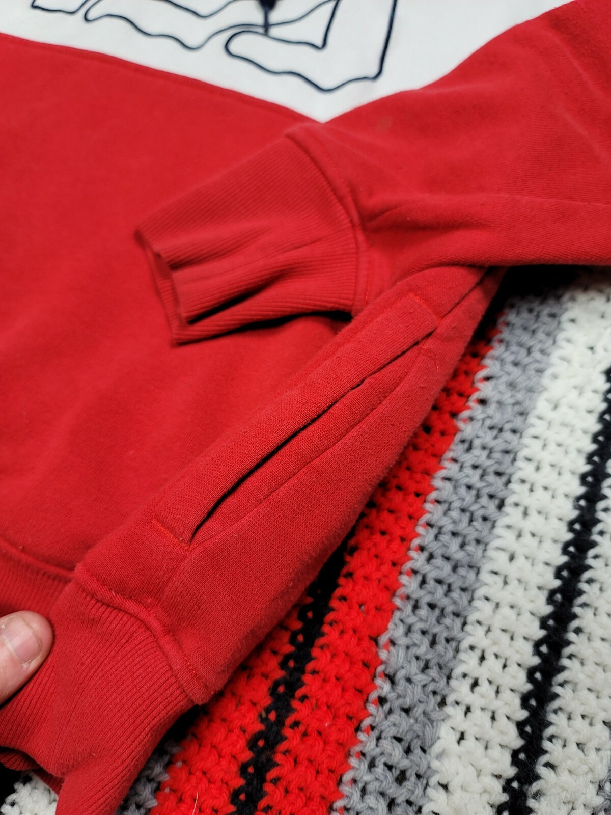 FILA Felpa Donna Manica Lunga con Cappuccio 3 Toni Colore Blocco Taglia Large