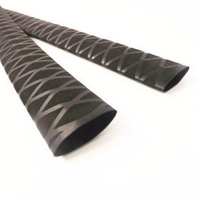 2:1 schwarzer Schrumpfschlauch - Deluxe Diamond Wrap rutschfest strukturiert - alle Größen