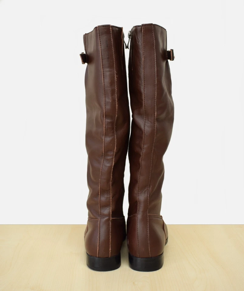 braune Echtleder Stiefel v. Heine, B. C. Best Connections Boots Gr. 38 - neu - Bild 4 von 4