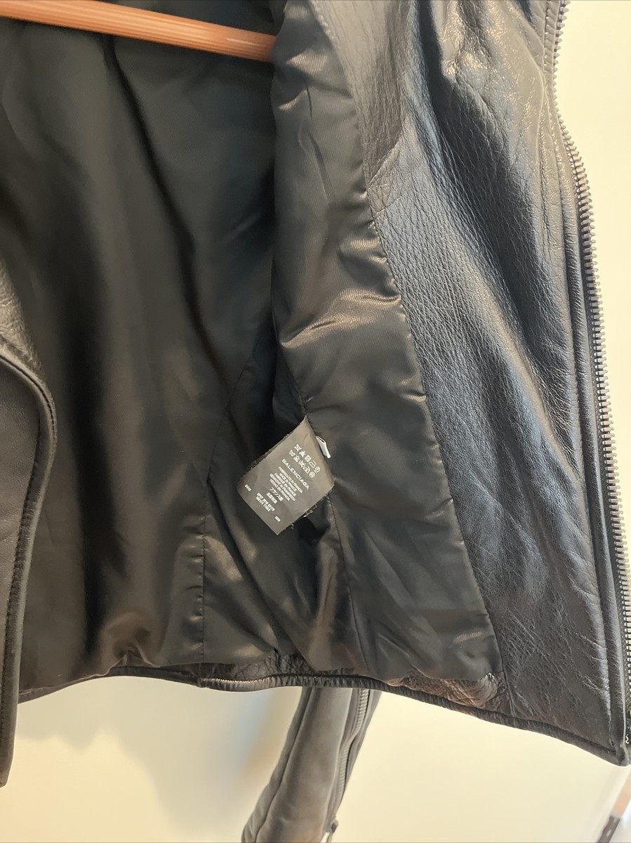 Balenciaga leather moto jacket | eBay