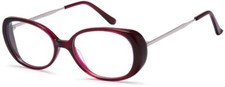 CAPRI OPTICS DICAPRIO DC346 WOMEN'S EYEGLASSES 52-17-140 BURG/SILV W/ SOFT CASE