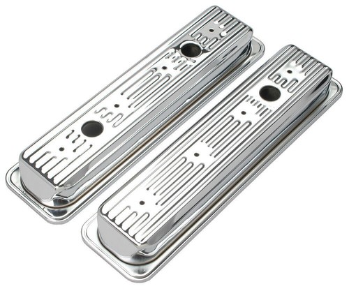 Trans-Dapt 9702 Chrome Valve Covers - Set of 2 - Picture 2 of 2