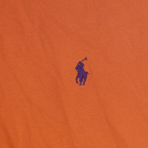 Ralph Lauren Polo Men Large Solid Orange Short Sleeve  - Imagen 3 de 8