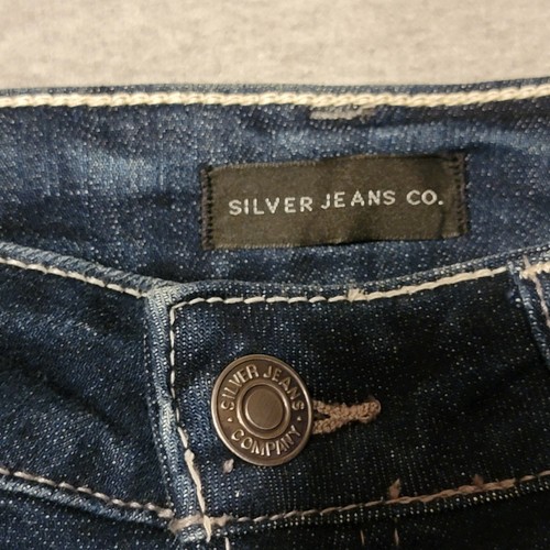 Silver Jeans Suki Curvy Fit Mid Rise Bermuda Shorts Women's Size 26x9 Blue Denim - Picture 5 of 14