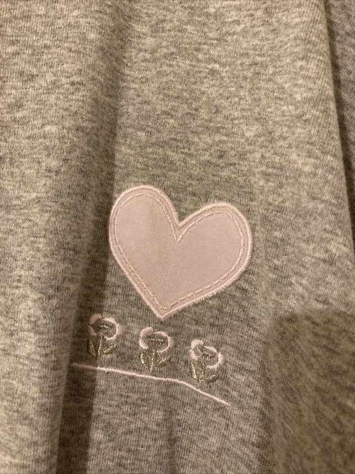 Stan Herman Brushed Knit Embroidered Pajama Top NWT 2X Light Gray - Image 4 of 4