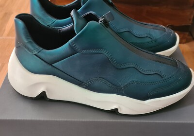 ECCO CHUNKY SNEAKERS Schuh Größe 38 mtallicgrün Grün WIE NEU 