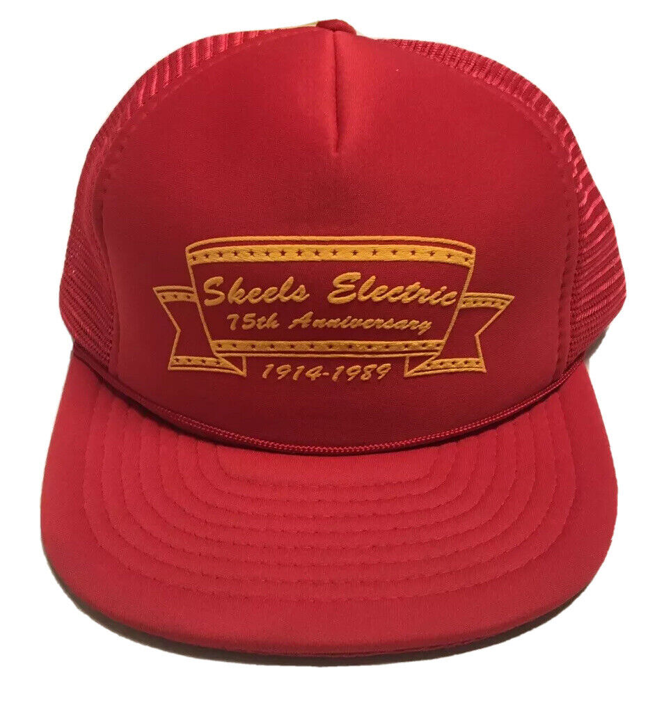 Vtg Skeels Electric Trucker Hat 75th Anniversary … - image 1