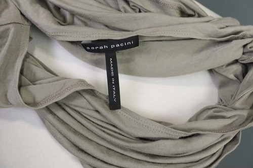 SARAH PACIN Gray Bodycon Stretch Long Sleeve Top Shirt Size 2 - Picture 12 of 14
