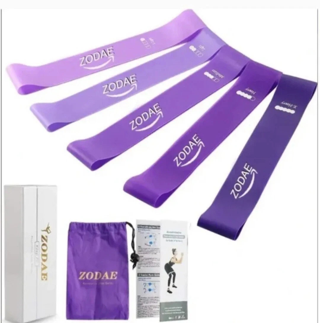 Zodae Resistance Loop Band Set Of 5 With Carrying Case. SEALED eBay