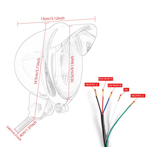 Motorcycle Head Light Passing Driving Spot Fog Lamp Angel Eye Light For Harley - Picture 3 of 8