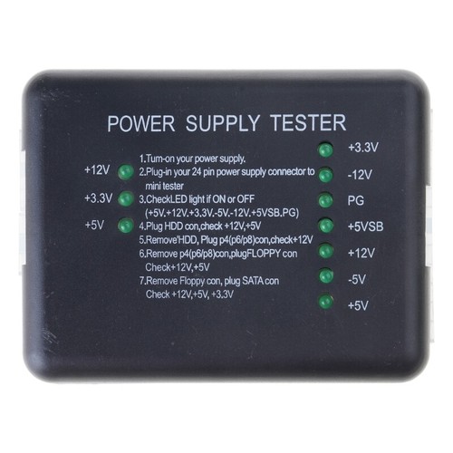 20/24 Pin PC Computer Power Supply Tester Checker LED for HDD Meter