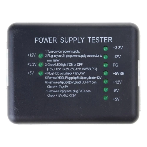 20/24 Pin PC Computer Power Supply Tester Checker LED for HDD Meter