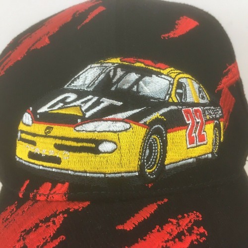 Cappello Cat Racing 22 Nascar Berretto Baseball Ward Burton Uomo S Nero Rosso Cyrk Cotone - Foto 2 di 8