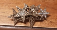Vintage Kirks Folly Cupid And Stars Barrette