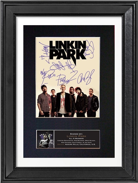 Linkin Park + Autograph With Picture Frame Chester