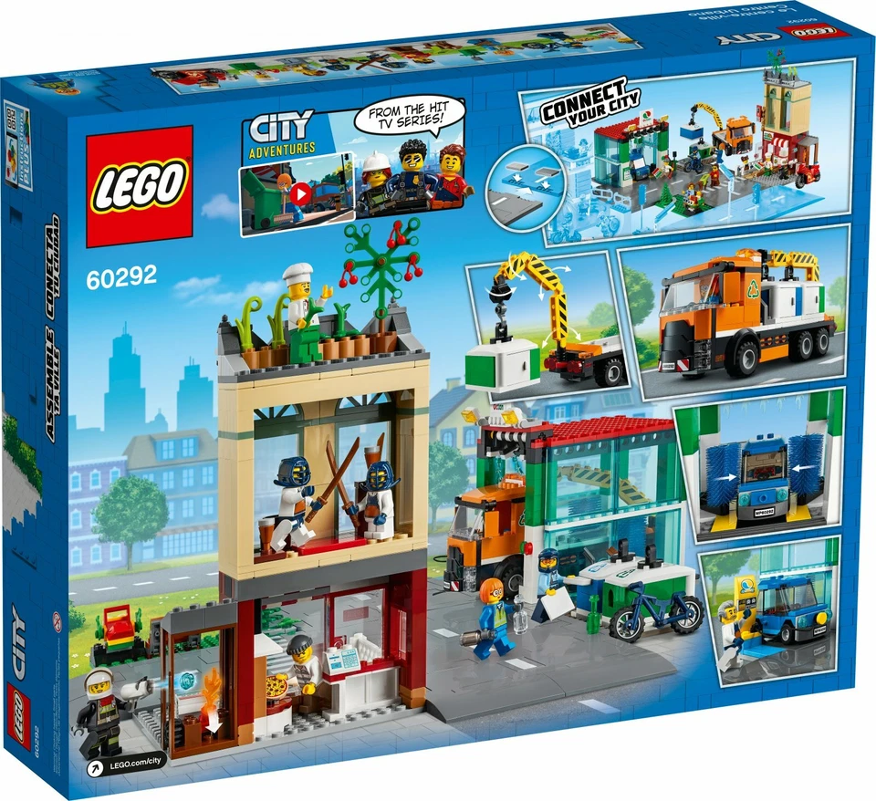 LEGO 60292 City Series Town Center Ayuda a los niños a convertirse en maestros constructores 790 piezas Foto 3 de 4