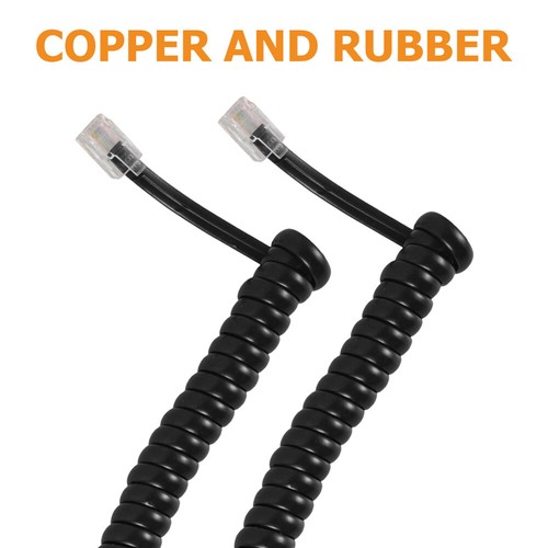 2Pcs Coiled Telephone Cords for Easy Installation Landline Phones - Zdjęcie 4 z 12
