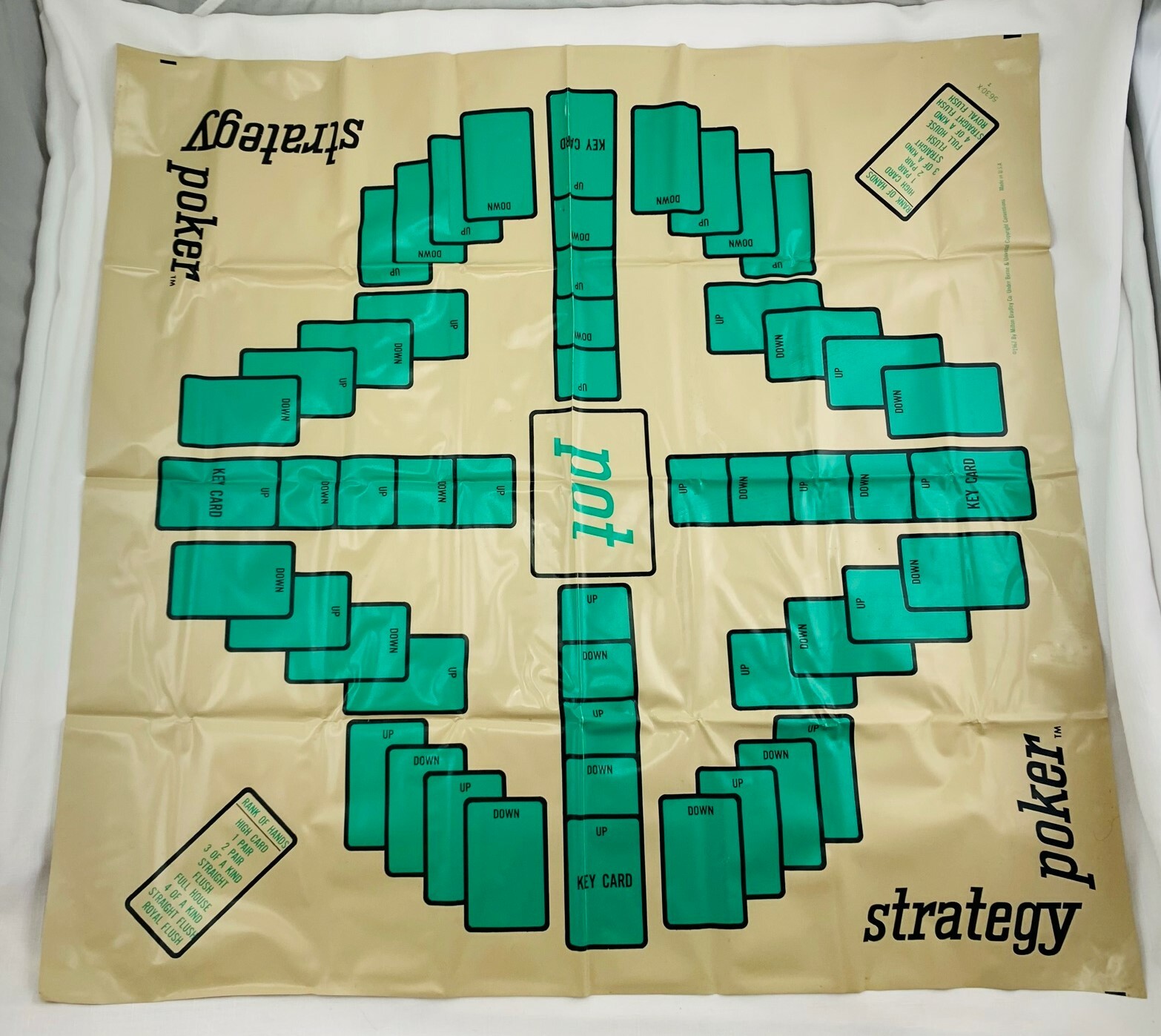 1967 Strategy Poker Board Game Fine Edition Milton Bradley Very Good