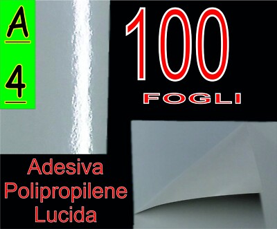 200 FOGLI A3 Vinile Pvc Adesiva Bianca Lucida Polipropilene X Stampante Laser EUR 144,80 - IT - Foto 7