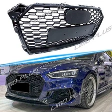 For 2017 2018 2019 Audi A5 S5 B9 RS5 Style Front Bumper Honeycomb Grille Grill