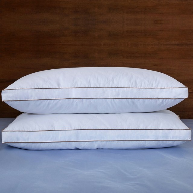Puredown Natural Goose Down Feather Gusseted Pillows Inserts For