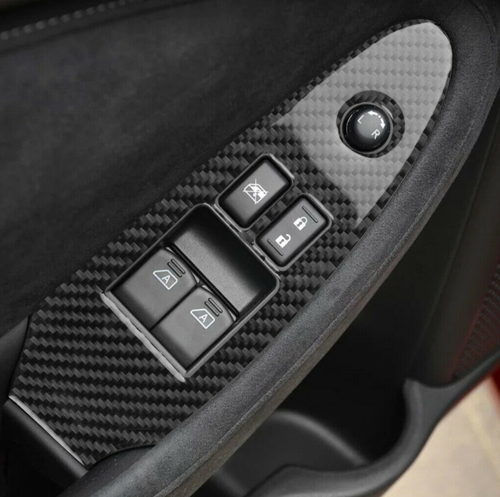 8 pegatinas de cubierta decorativa interior de fibra de carbono para Nissan 370Z 2009-2020 - Imagen 8 de 12