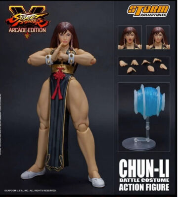 Storm Collectibles Chun Liチュンリー1/12限定版 Storm Toys Chun-Li Street Fighter 1/12 Action Figure Doll Black