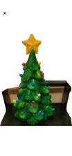 Big Lots Winter Wonder Lane Green LED Blow Mold Lighted Christmas Tree ~ NWT!
