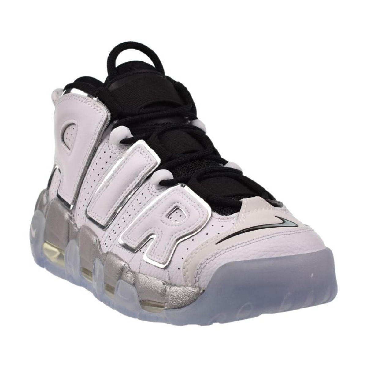 Nike Air More Uptempo ホワイト/シルバー Nike Women's Air More Uptempo Shoes 'White & Metallic Silver