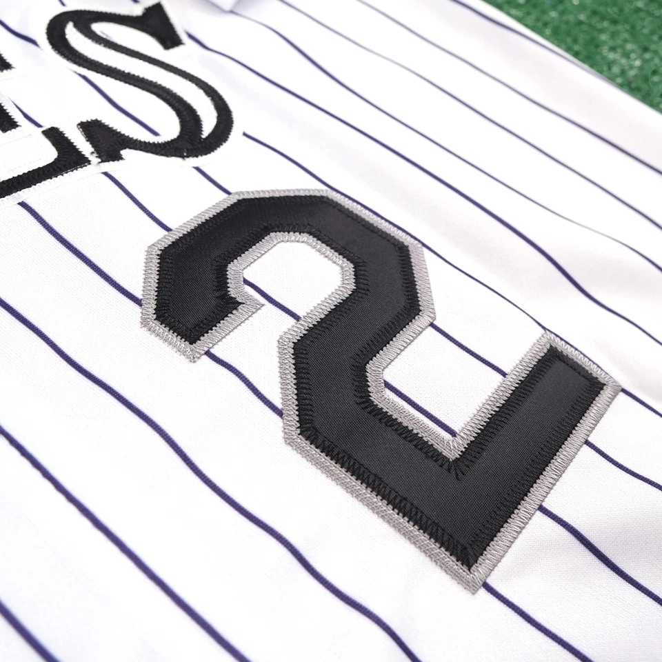 Troy Tulowitzki 2007 科罗拉多落基山脉世界系列男式主场白色球衣 — 第 4/4 张图片