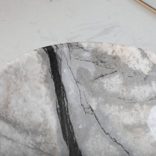 16" Bathroom White Marble Vessel Sink Oval Ceramic Basin Bowl Sink Black Faucet - Picture 7 of 9