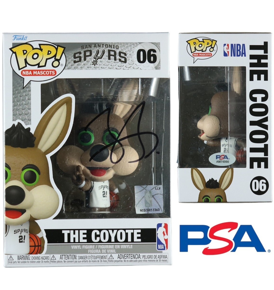 Jeremy Sochan Signed San Antonio Spurs The Coyote Funko Pop Auto