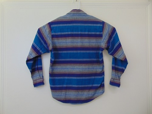 Cambridge Classics Vintage Button Up Shirt 90s Striped Blue Mens M / L - Picture 5 of 5