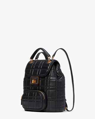Kate Spade Evelyn Quilted Small Leather Backpack with Adjustable Straps - Black Kate Spade Evelyn Quilted Small Leather Backpack with  main image 3